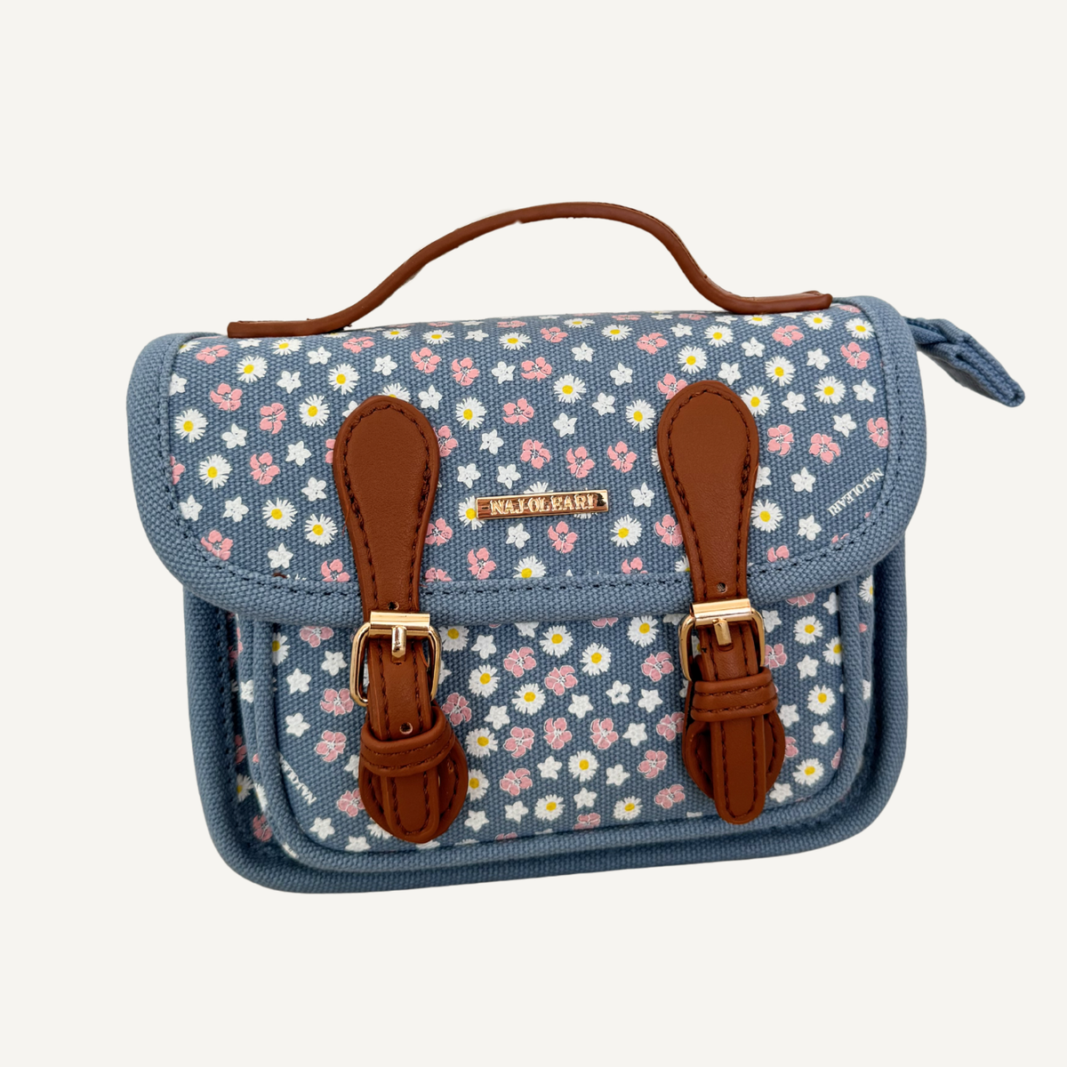 Borsetta Mini Size con Margherite Lilla/Blu | 10487