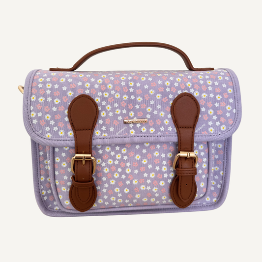 Borsetta Classic Size con Margherite Lilla/Blu | 10486