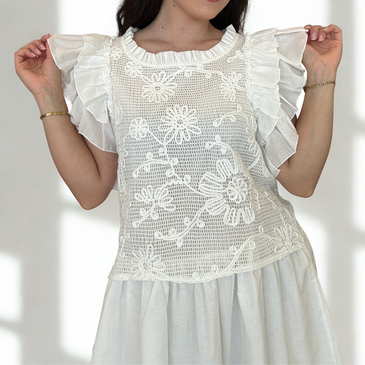 Abitino Talìa Bianco Crochet | 10433