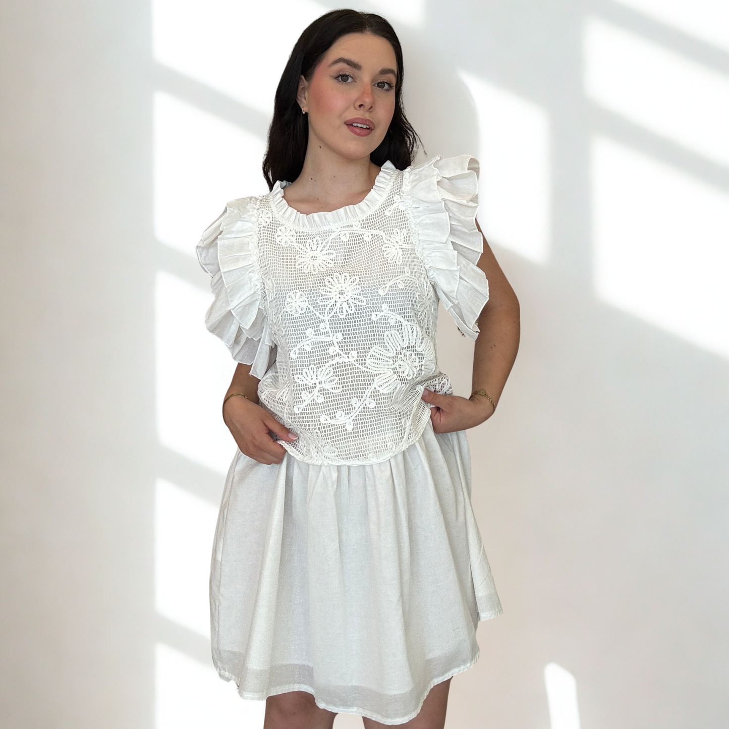 Abitino Talìa Bianco Crochet | 10433