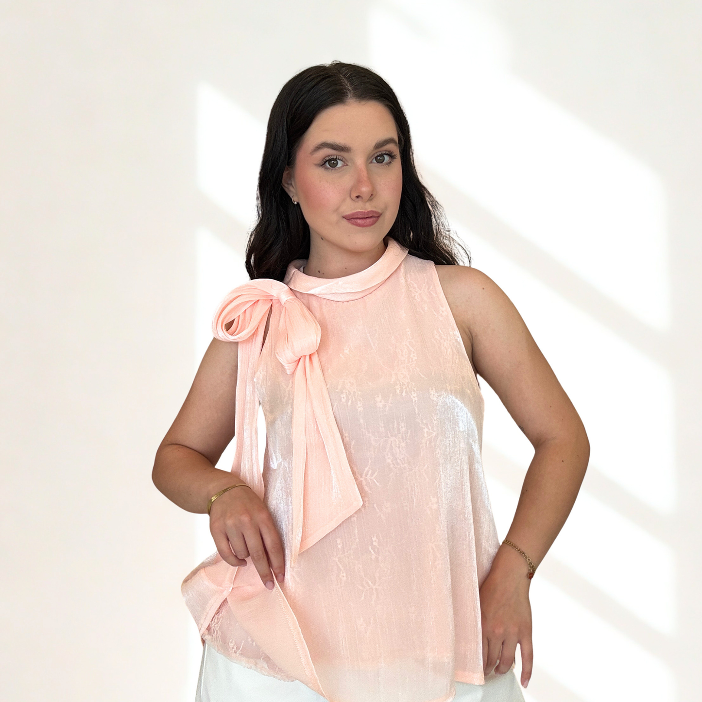 Top Callas con Fiocco disp. Rosa/Verde | 10441