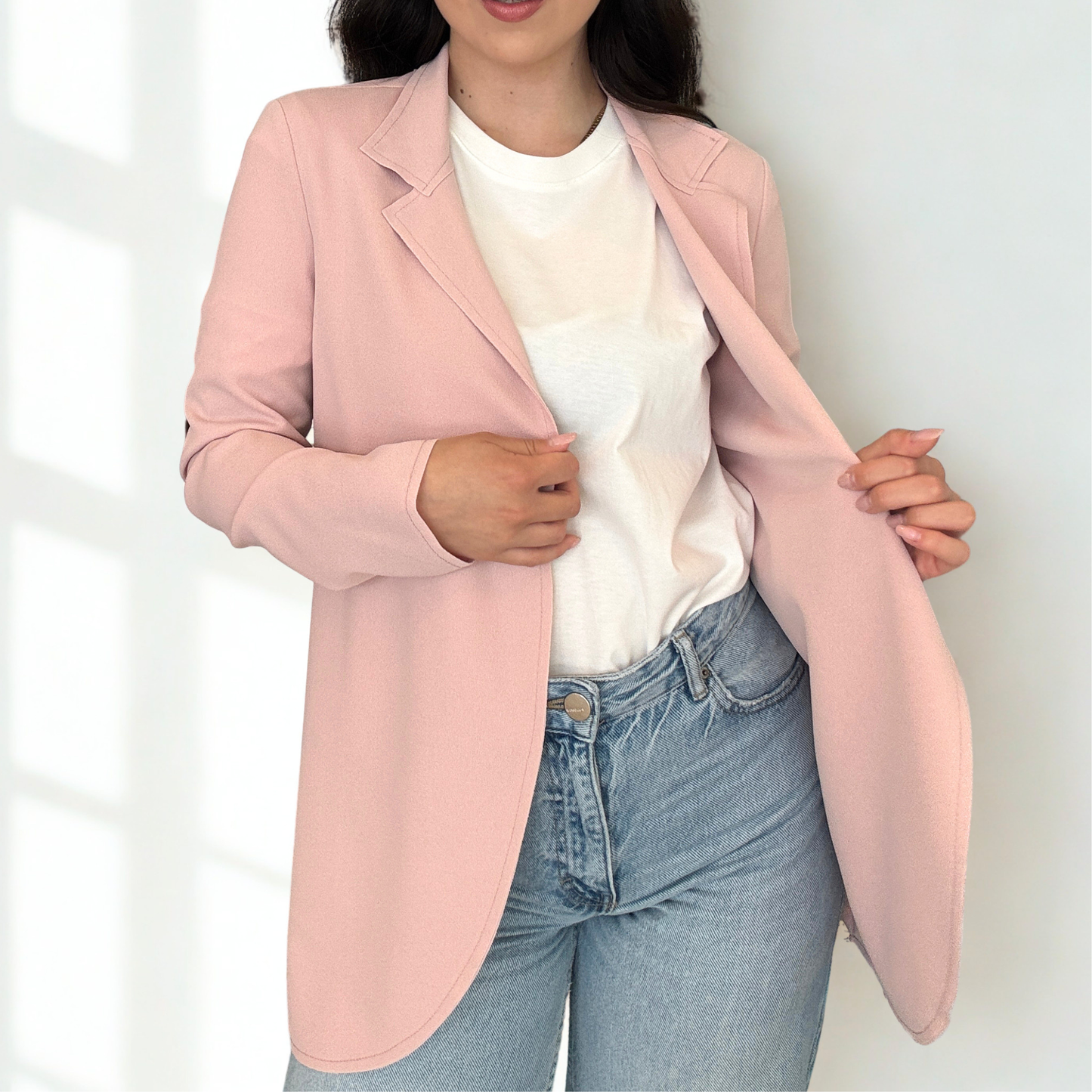 Giacca Taglio Vivo Beige/Blu/Rosa | 10386