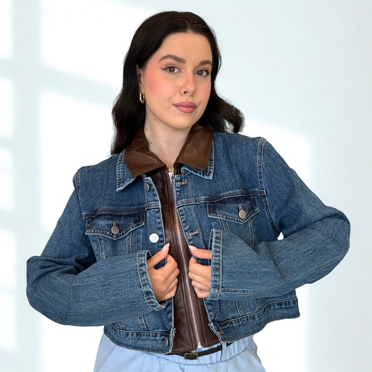Giacca Dettaglio Jeans Blu/Nera/Grigia | 10360