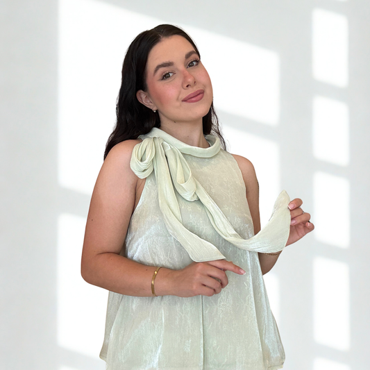 Top Callas con Fiocco disp. Rosa/Verde | 10441