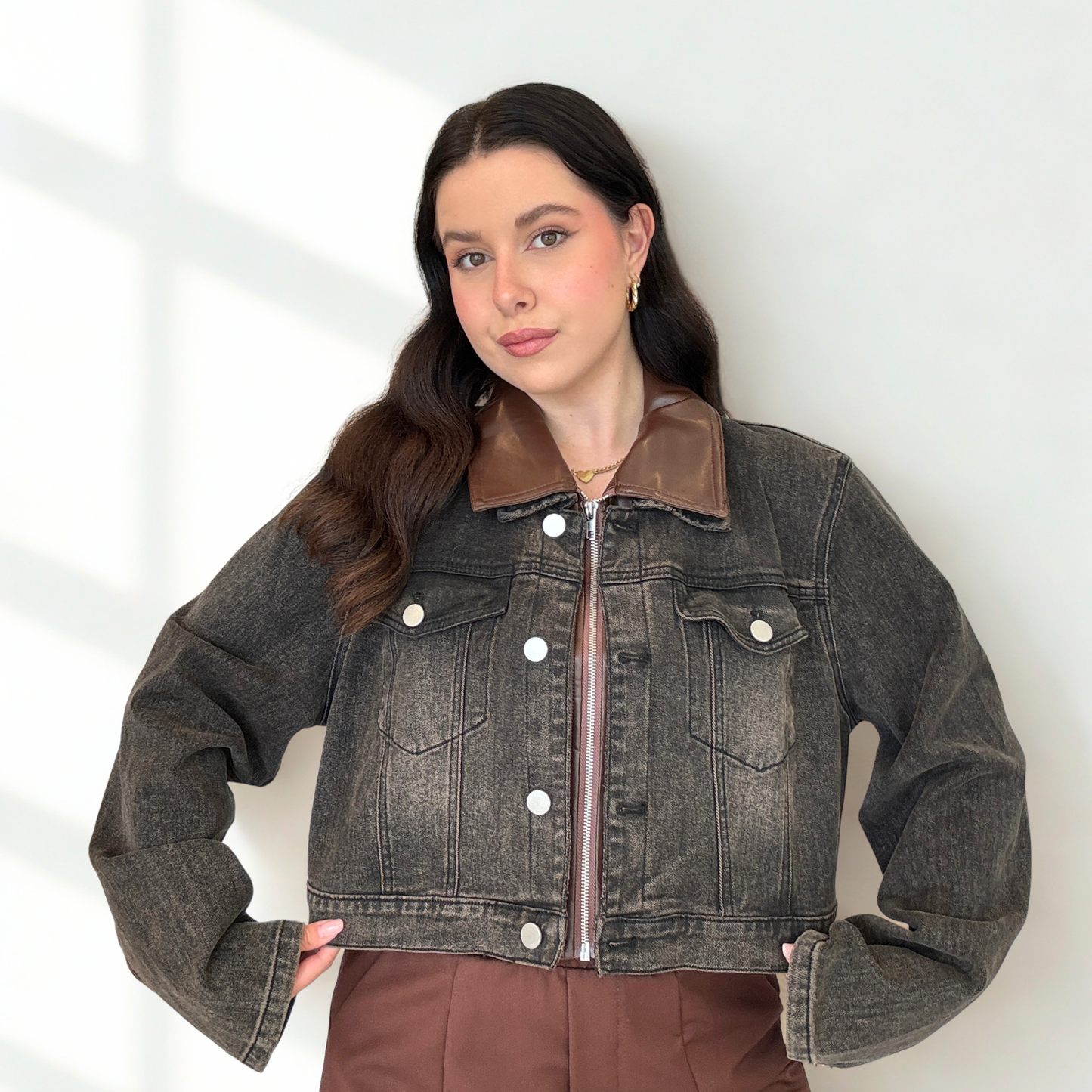 Giacca Dettaglio Jeans Blu/Nera/Grigia | 10360