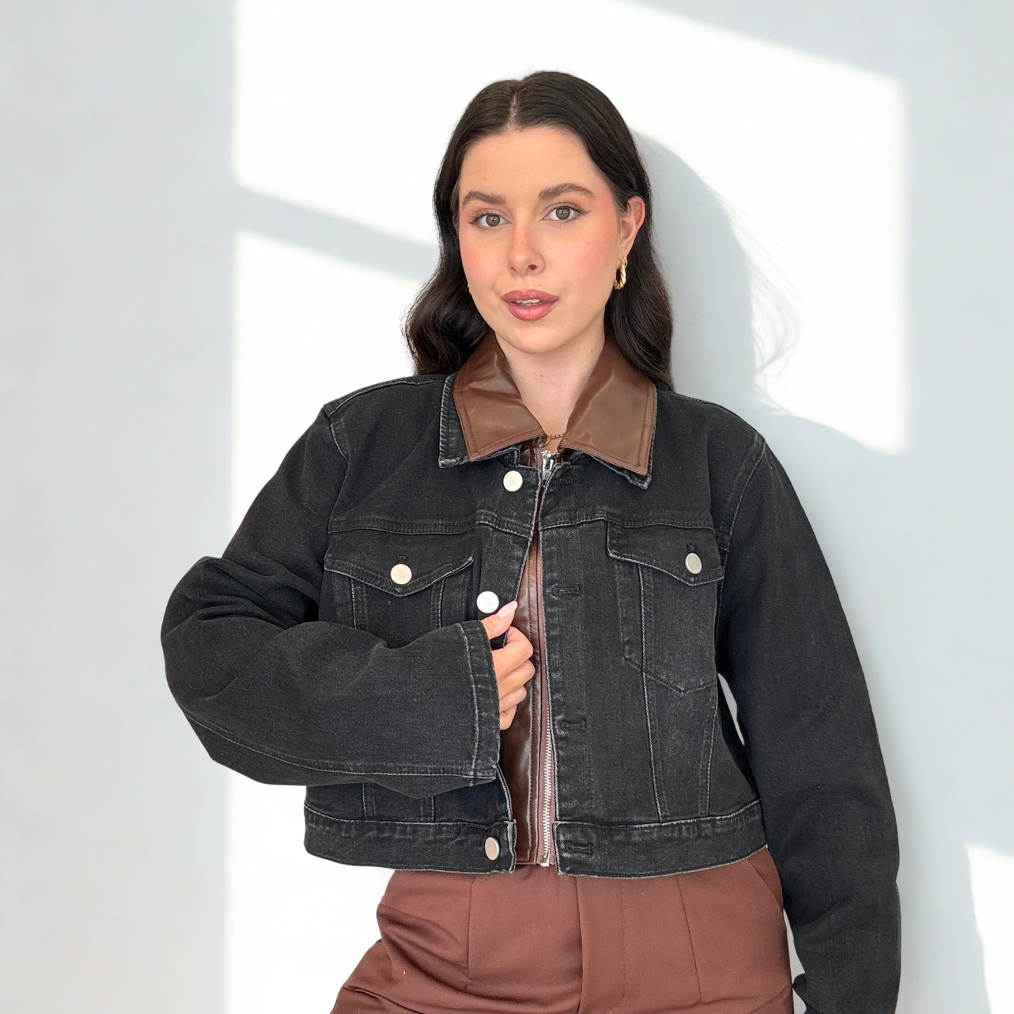 Giacca Dettaglio Jeans Blu/Nera/Grigia | 10360