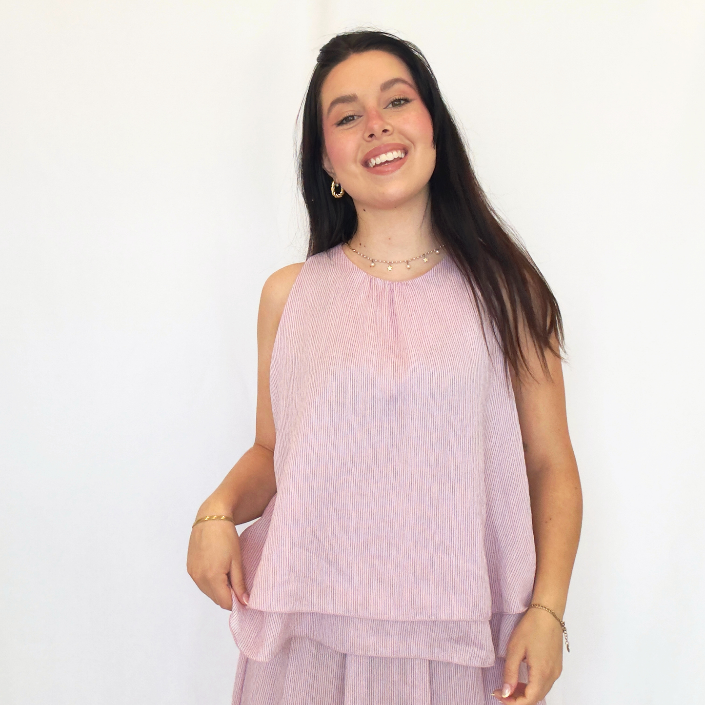 Top Soho Gessatino Rosa/Bianca | 10484