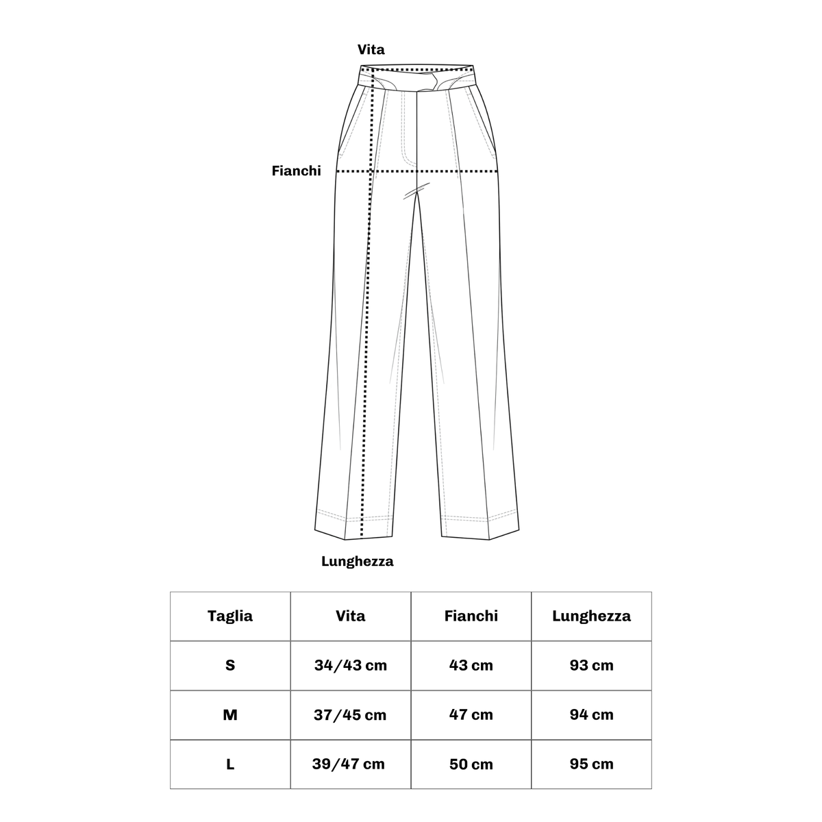 Pantalone Faille in Panna | 10530