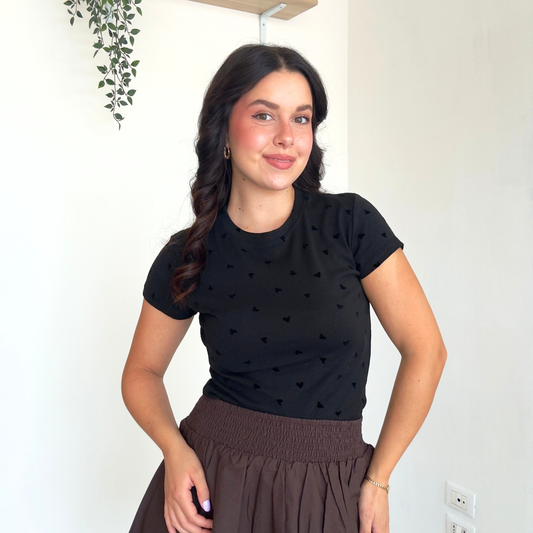 Magliettina Basic a Cuoricini | 10553