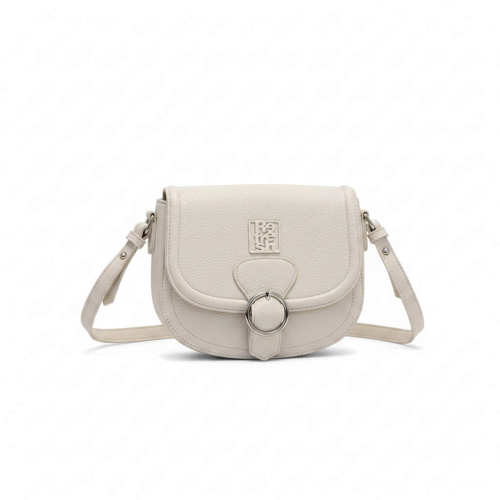 Borsa Refresh bianca saddle sfondo bianco