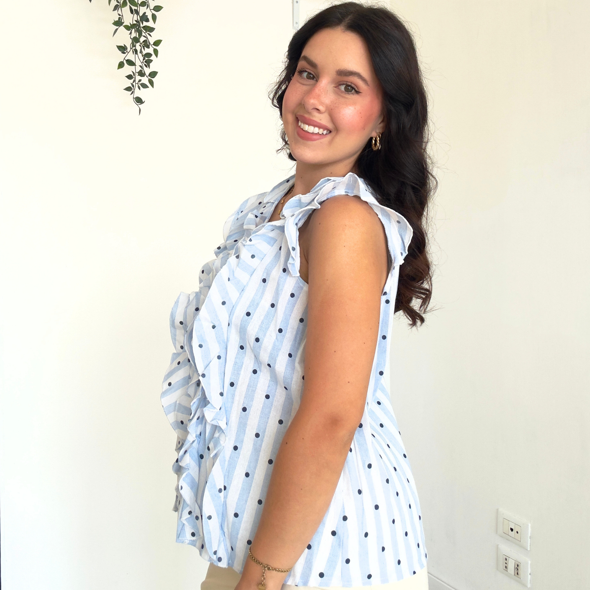 Top Crespo a Righe e Pois | 10539