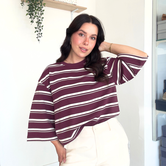Maglietta Girocollo a Righe | 10501