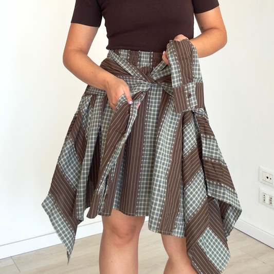 Gonna Jacquard in Stile Camicia | 10568