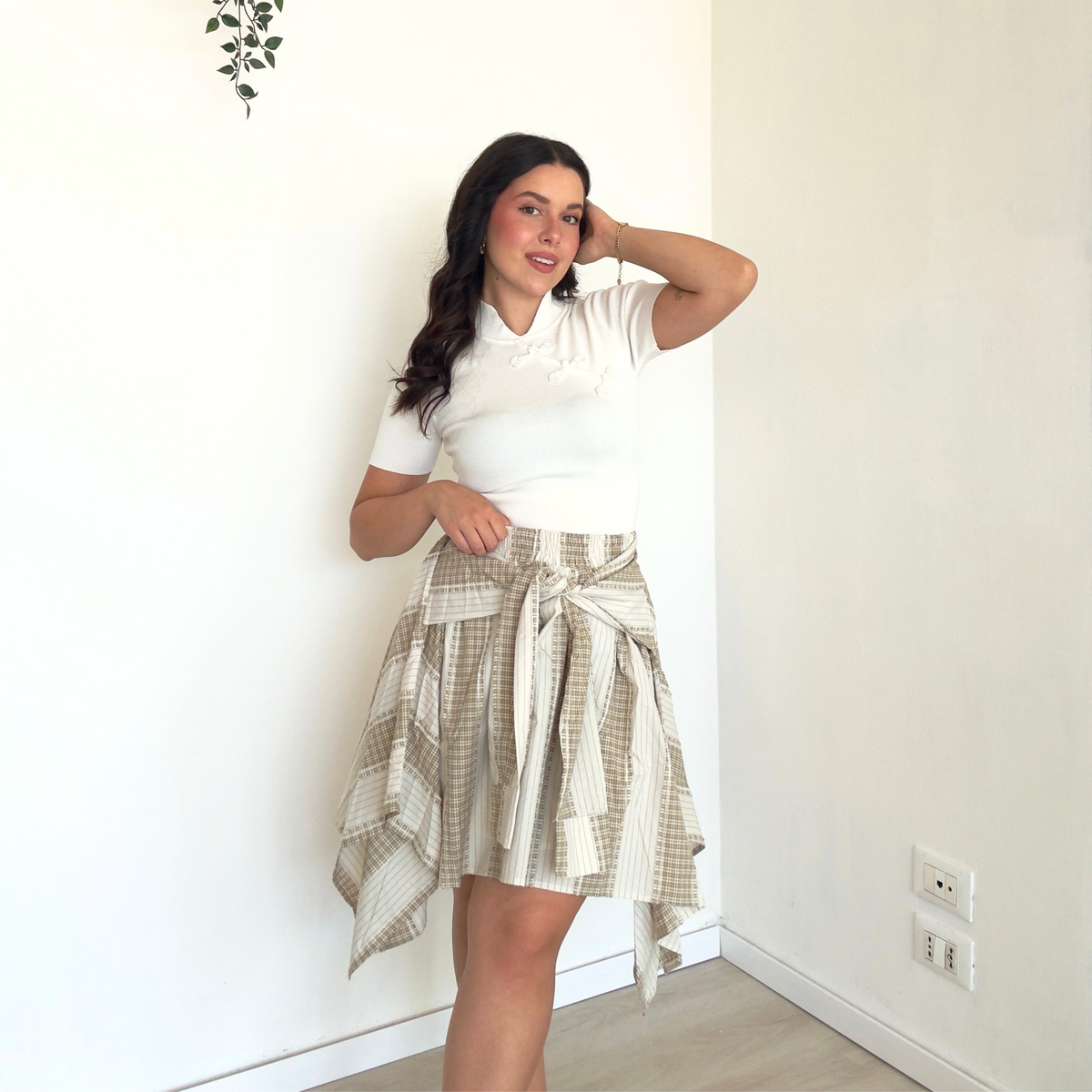 Gonna Jacquard in Stile Camicia | 10568