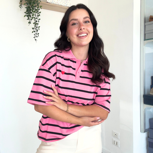 Polo Rosa con Cuore | 10506