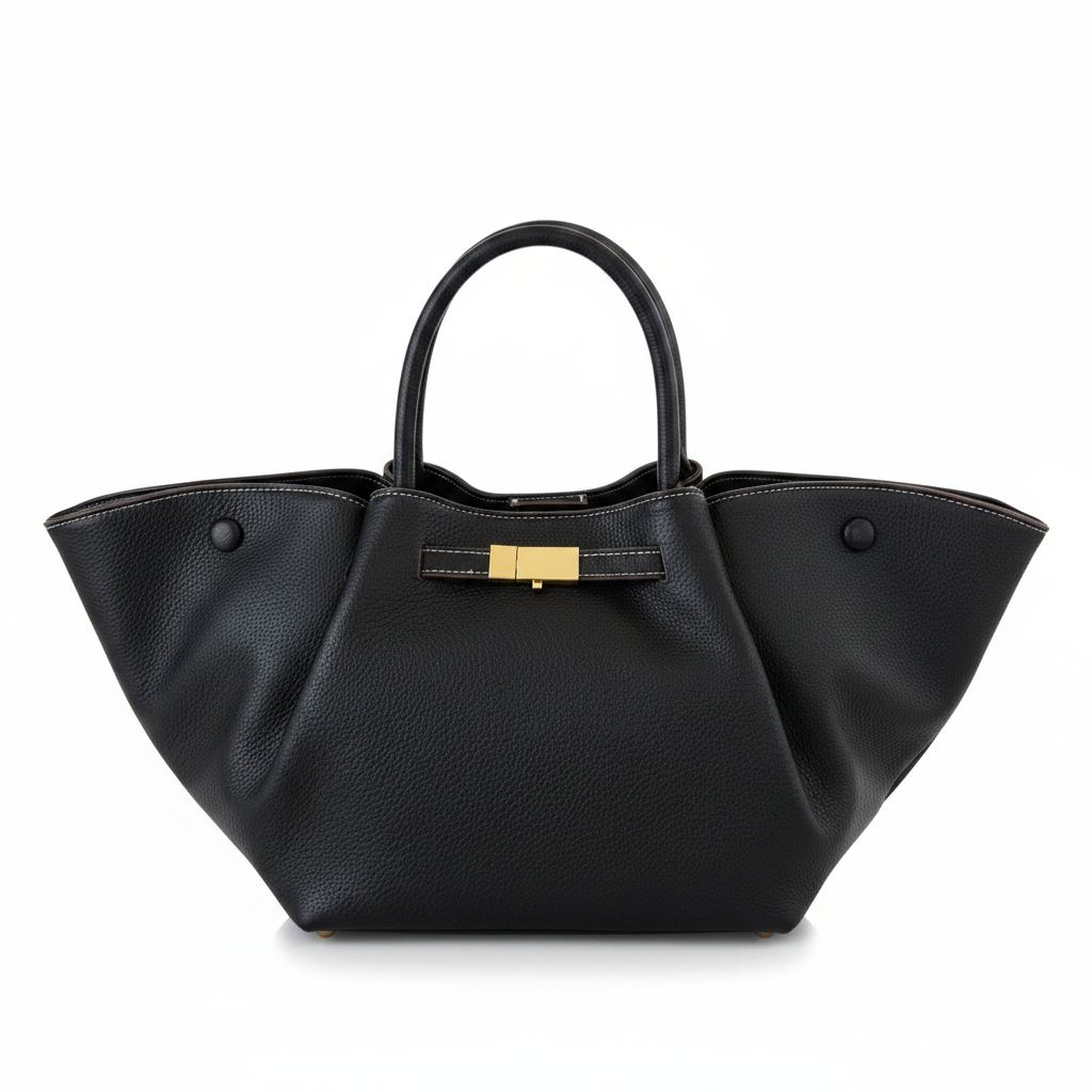 Tote bag nera gold sfondo bianco
